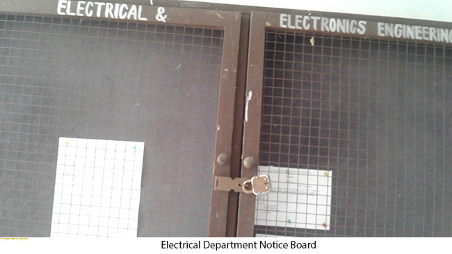 Electrical Department Notice Board